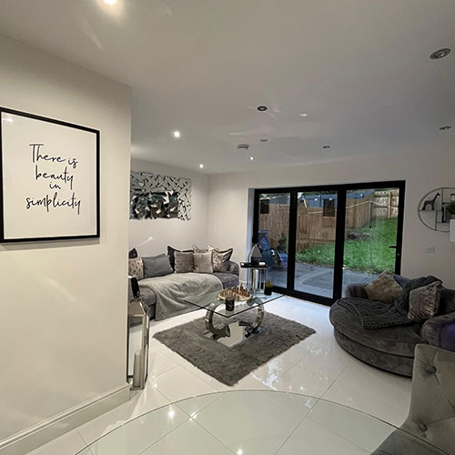 Residential Cleaning Tidy living room after a residential house clean